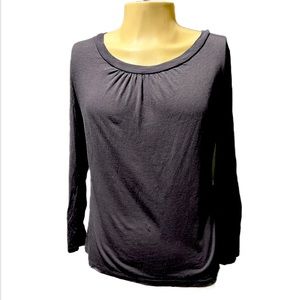 Women’s Daisy Fuentes Basic Long Sleeve Top in Black